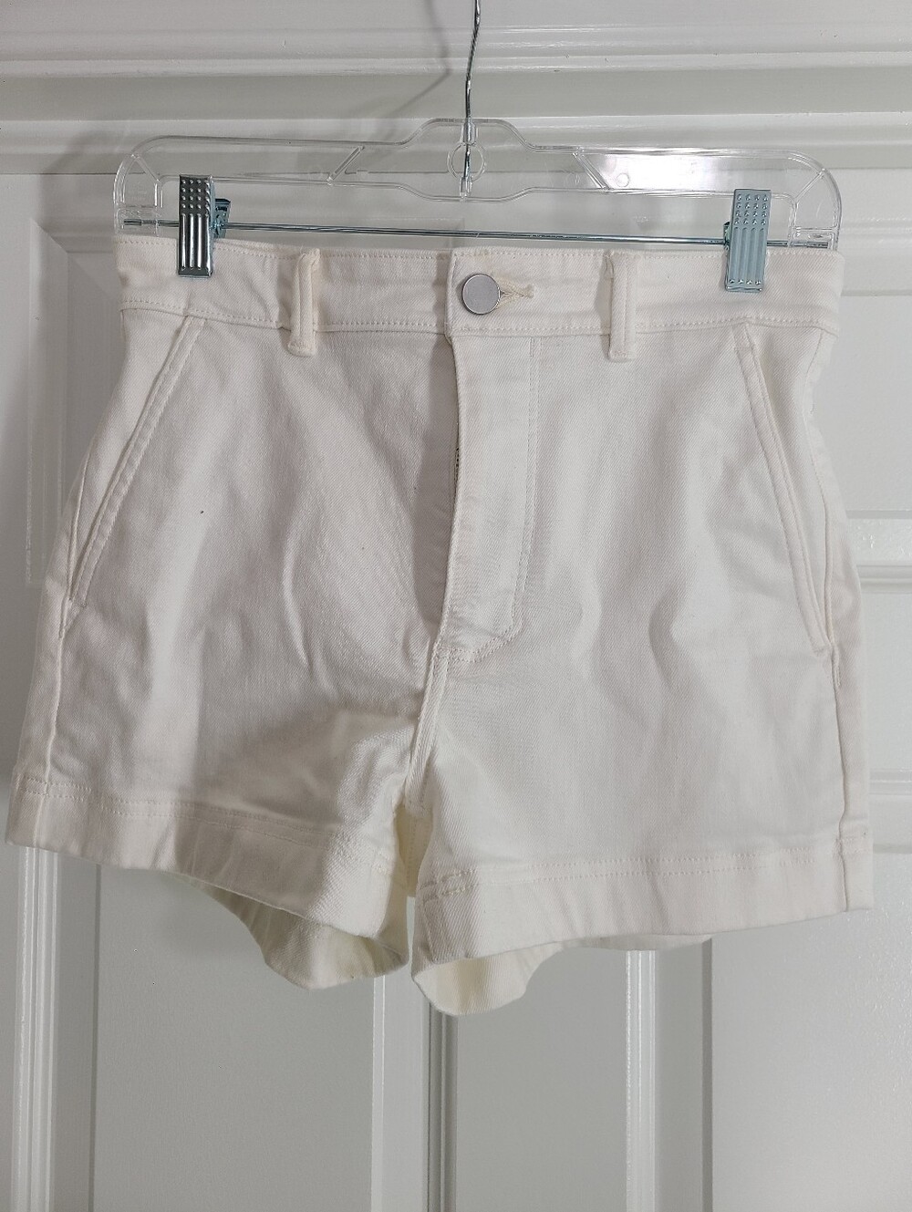 Everlane White Bone Utility Shorts Organic Cotton Size 2